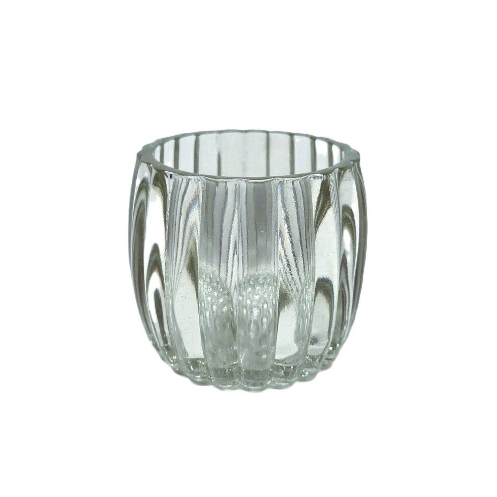 Vintage Candle Holder Jeannette Glass Mustard Pot Hobnail Votive 3" Tall